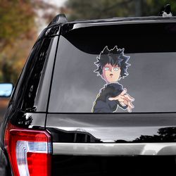 anime sticker, mob psycho 100 decal for car, anime decal, anime sticker for car, mob psycho 100 sticker