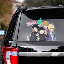anime sticker, mob psycho 100 sticker, anime decal, anime sticker for car, mob psycho 100 decal for car