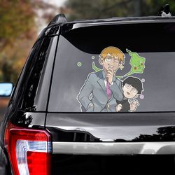 anime sticker, mob psycho 100 sticker, mob psycho 100 decal for car, anime sticker for car, anime decal