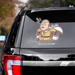one punch man sticker, anime decal, anime sticker, manga decal, one punch man, one punch man decal, manga car decal