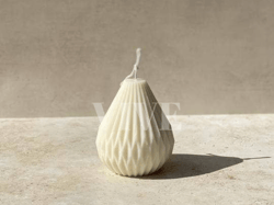 Origami Pear Candle |  Lantern Pillar Candle | Home Decor | Modern Candle | Soy Wax | Housewarming Gift | Decor Candle