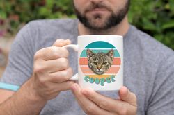Personalized cat mug, custom cat mug, cat dad mug, c