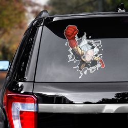 one punch man, one punch man sticker, anime sticker, manga decal, one punch man decal, manga car decal, anime decal