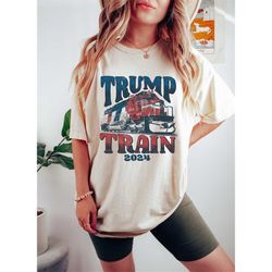 Trump Train 2024 Shirt, Trump 4th of July Shirt,Trump Republican T-shirt,4th Of July Shirt,Great America Funny 4th of Ju