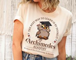 Archimedes Academy Knowledge Sarcasm Shirt, Sword In The Stone Owl, Walt Disney