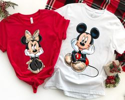 Mickey and Minnie Mouse Plaid Shirt, Disney Valentines Day Tee, Disneyland Coupl