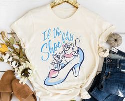 Retro Jaq and Gus If The Shoe Fits Shirt, Disney Cinderella Princess Tee, Walt D