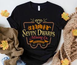 Retro Seven Dwarfs Mining Co Shirt, Snow White And Seven Dwarfs Disney Tee, Walt