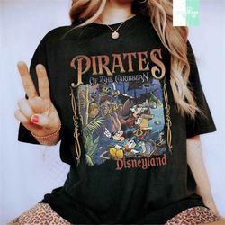 Vintage Pirates Of The Caribbean Shirt, Disney Comfort Colors Shirt, Mickey Caribbean Shirt, Disneyland Shirt, Pirates R