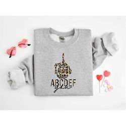 ABCDEFU Sweatshirt, Funny Valentines Shirt, Leopard Skeleton Hand, Valentines Day Shirt, Couple Shirt, Gift For Her, Gif