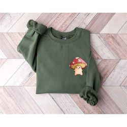 Cute Mushroom Sweatshirt, Botanical Shirt, Hippie Shirt, Mushroom Shirt, Nature Shirt, Vintage Shirt, Groovy Mushroom, M
