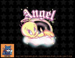 Looney Tunes Tweety Bird Angel in Clouds png, sublimation, digital download