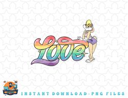 Looney Tunes Lola Bunny Love Cursive Rainbow png, sublimation, digital download