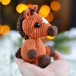 Horse crochet pattern, amigurumi horse tutorial, DIY mini toy horse, stuffed toy pony pattern, amigurumi little pony