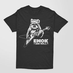 Ewok and Roll Funny Men's T-Shirt Gift Present Star Rock Metal Top Tee
