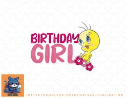 Looney Tunes Tweety Floral Birthday Girl png, sublimation, digital download