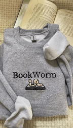 Embroidered Bookworm Sweatshirt, Booktrovert Sweatshirt, Book Lover Sweatshirt, Cute Book Lover Shirt