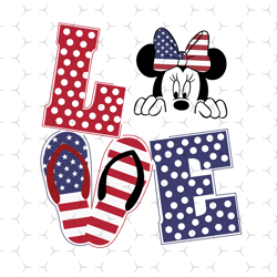 Love America Minnie Svg, Independence Svg, Love Svg, America Svg, Disney Love Svg, Disney America Svg, Minnie Svg