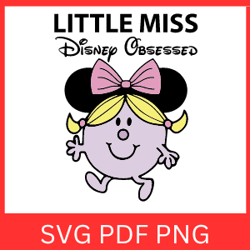 Little Miss Disney Obsessed Svg|  Disney Graphic Tee Svg| Little Miss Disney Obsessed PNG|Leopard Svg Cut File