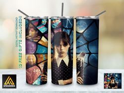 Movie Characters Tumbler,Movie Characters Straighttapered Wrap Skinny Tumbler, Movie Spooky Sublimation Skinny Tumbler