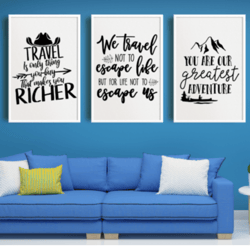 Travel Wall Art, Travel Printable SVG Files