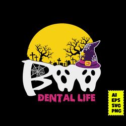 Boo Dental Life Svg, Ghost Svg, Ghost Dental Svg, Dental Life Svg, Halloween Svg, Ai Digital File