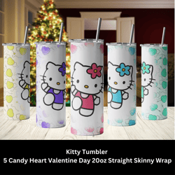 20 oz straight skinny Kitty tumbler design template for sublimation. The file can be resized to fit on any projects
