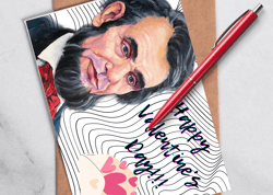Happy Valentine's Day! A digital greeting card with the leader Abraham Lincoln.