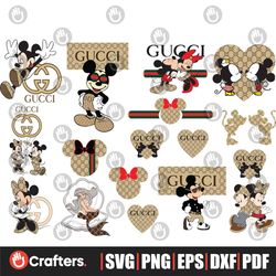 Gucci Mickey And Minnie Svg Bundle Trending Svg, Gucci Mickey Svg, Diy Crafts SVG Files For Cricut Instant Download File