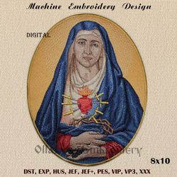 Our Lady of Sorrows embroidery design