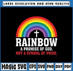 Rainbow A Promise Of God Not A Symbol Of Pride Svg, Promise Not Pride Christian Rainbow Svg, LGBTQ Svg, Digital download