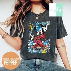Comfort Colors Disney Fantasia Sorcerer Mickey Mouse Magic Wizard Retro Shirt, Sweatshirt, Hoodie, Magic Kingdom Shirt,