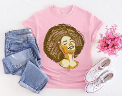 Powerful Afro Woman Shirt, Afrocentric Shirt, Afro Praying Shirt, Afro American Shirt, Black Woman Shirt, Black Girl Mag