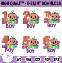Cocomelon Birthday Boy Png, Cocomelon Age 1st 2nd 3rd 4th Png, Bundle Cocomelon Sublimation, Cocomelon Png
