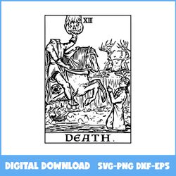 Death Tarot Card Headless Horseman Gothic Halloween Spooky Svg, Death Svg, Pumpkin Svg, Halloween Svg, Ai Digital File