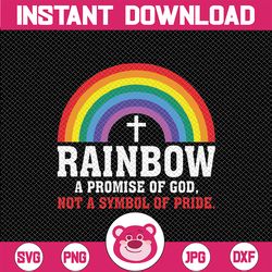Rainbow A Promise Of God Not A Symbol Of Pride Svg, Promise Not Pride Christian Rainbow Svg, LGBTQ Svg, Digital download