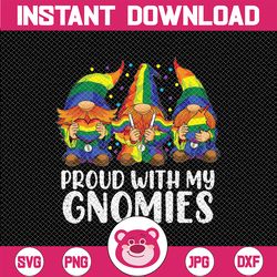 Gay Pride Proud With Gnomies Rainbow Lgbt Gnome Png, Gnome Lgbt Flag Png, Lgbt Pride Month,  Digital download