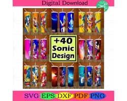 Sonic Tumbler Wrap Design Bundle, 20z Skinny Tumbler Sublimation, Kids Cartoon Tumbler PngSonic Tumbler Wrap, Design Bun
