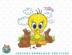 Looney Tunes Tweety Chocolate Easter Bunny Crayon Doodle png, sublimation, digital download