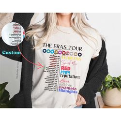 Custom Eras Tour Shirt, Custom Retro Eras Concert Shirt, Custom Date The Eras Tour Shirt, Eras Tour Taylor Merch, Taylor