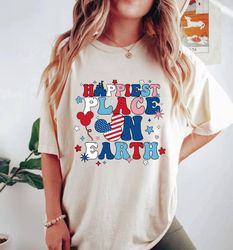 Disney Happiest Place On Earth 4th Of July Comfort Shirt, Disney Independence Da