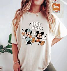 Hey Boo Mickey Minnie Comfort Shirt, Mickey Halloween Shirt, Pumpkin Mickey, Dis