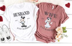 Mickey Minnie Bride and Groom Comfort Shirt, Disney Honey Moon Shirt, Disney Cou