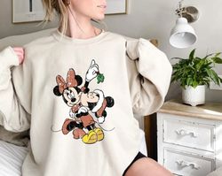 Mickey Minnie Kiss Christmas Sweatshirt, Disney Christmas Couple Sweatshirt, Chr