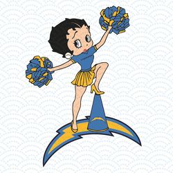 Cheer Betty Boop Los Angeles Chargers Svg, Sport Svg, Los Angeles Chargers Football T