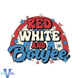 Red White And Boujee Patriot Rainbow SVG Cutting Digital File