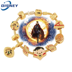 Marvel Avengers Doctor Strange Superhero Stephen Strange Eye Of Agamotto Beads Diy Bangles for Girl Bracelet