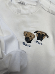 Cocker Spaniel Embroidery With Custom Name, Custom Pet Portrait T-Shirt, Custom Dog sweatshirt
