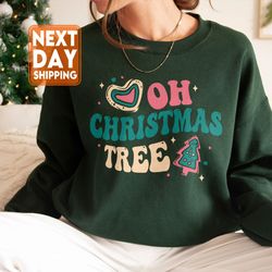 Christmas Cake Sweatshirt, Little Debbie Christmas Tree Cake Shirt, Tis The Season, C