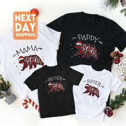 christmas family bear sweatshirts, mama bear papa bear baby bear shirts, matching fam